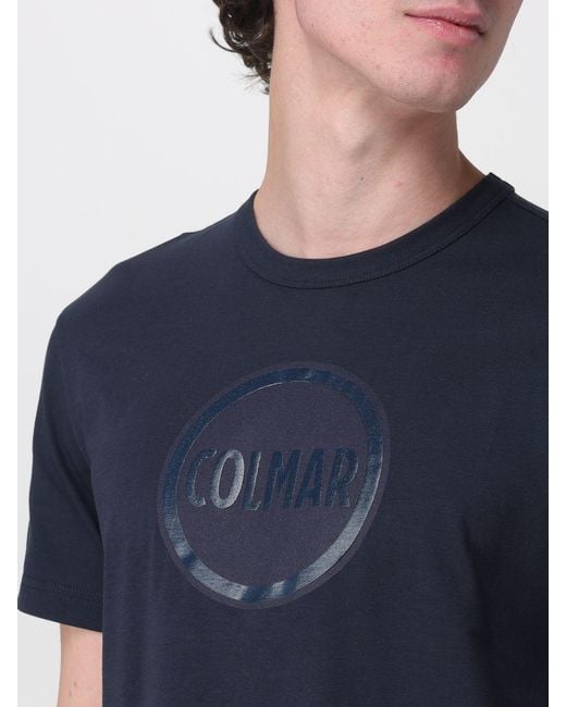Colmar Blue Cotton T-Shirt With Logo for men
