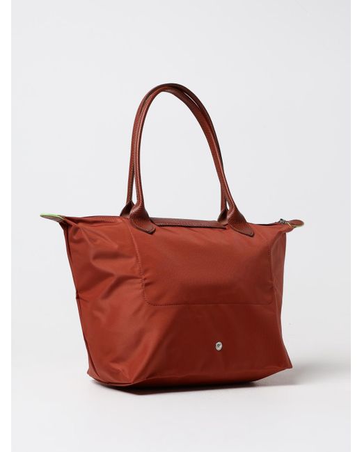 Longchamp Le Pliage Recycled Nylon And Leather Bag in Red Lyst UK
