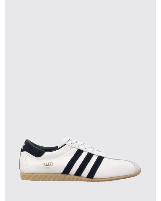 Adidas Originals White Rekord Leather Sneakers for men