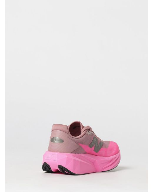 New Balance Pink Fuelcell Rebel V5 Mesh Trainers With Fuelcell Cushioning for men