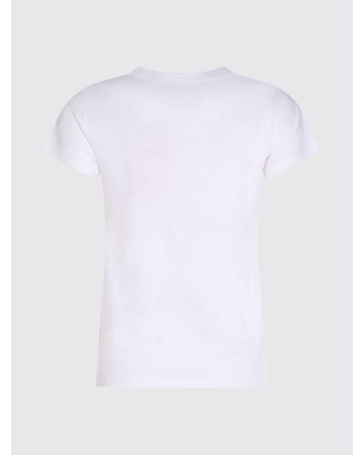 Valentino Garavani White Chez Slim Fit Cotton T-Shirt With Logo Print