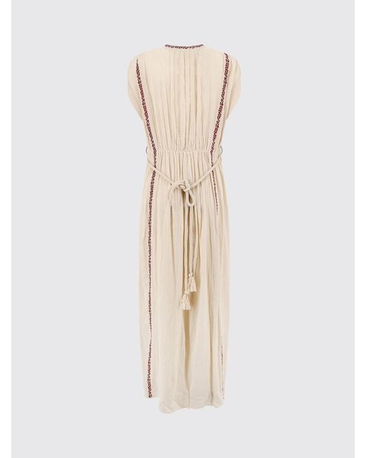 Isabel Marant Natural Liviane Embroidered Cotton Dress