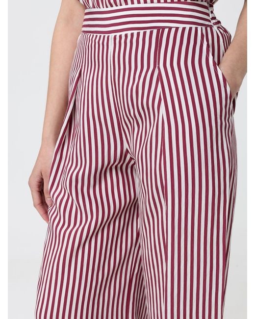 Hanita Pink Striped Viscose Blend Palazzo Trousers