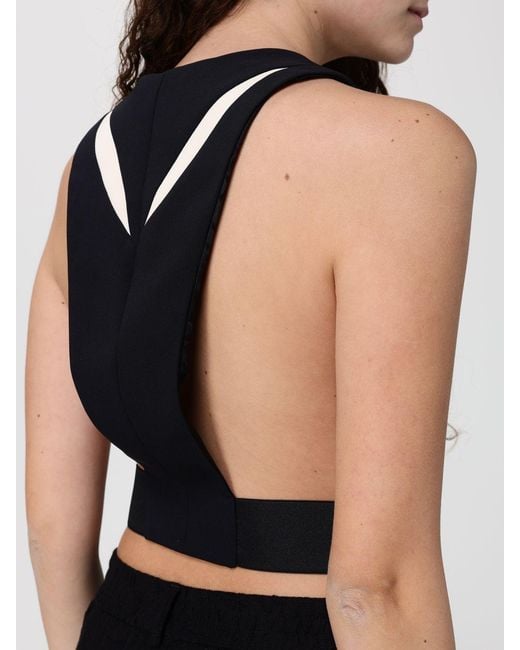 Elisabetta Franchi Black Single Breasted Vest