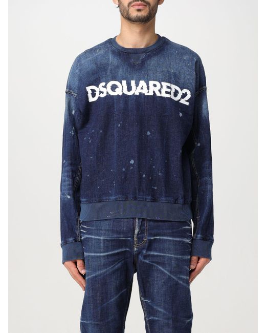 DSquared² Blue Sweatshirt for men