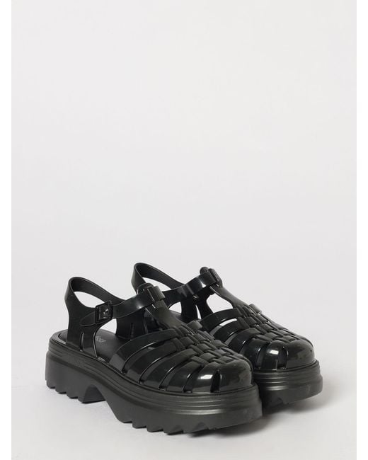 Melissa Black Possession Ii Platform Pvc Sandals With Medium Heel