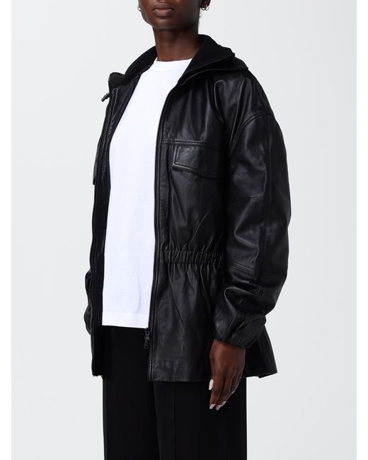 Frankie Shop Black Lamb Leather Jacket