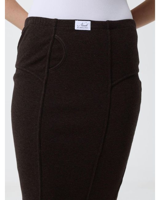 Magliano Black Stretch Jersey Midi Skirt