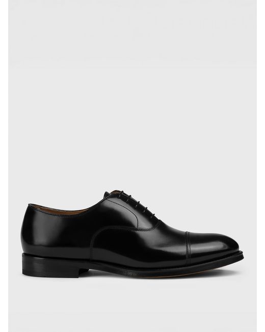 Doucal's Black Leather Derby for men
