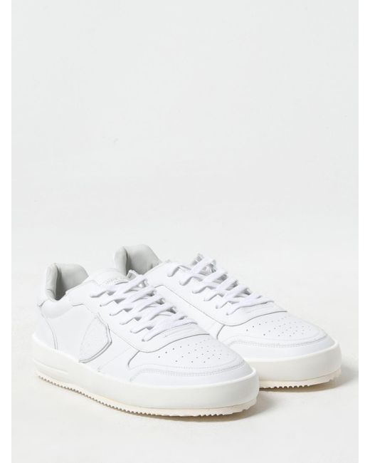 Sneakers Nice in pelle di Philippe Model in White da Uomo