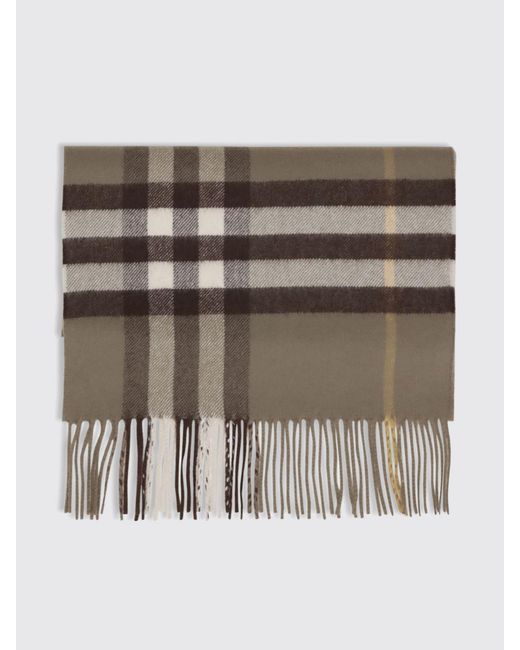 Burberry Brown Cashmere Check Scarf
