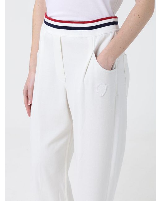 Brunello Cucinelli White Cotton Blend Sporty Trousers