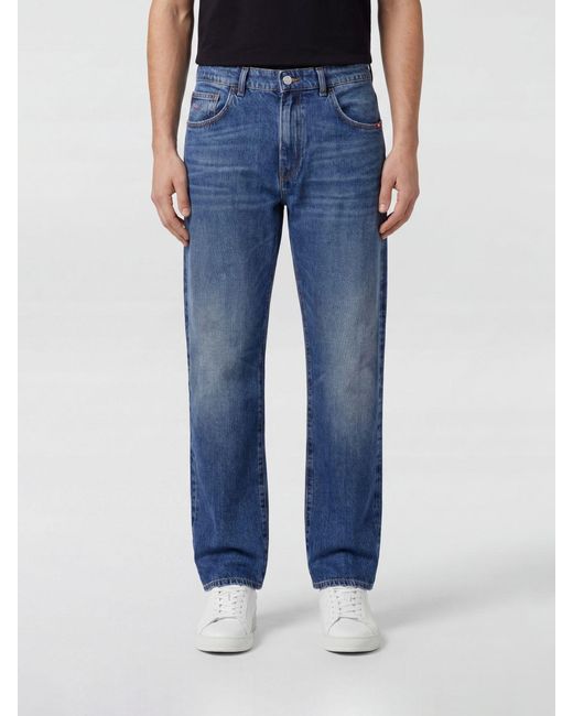AMISH Blue James Straight Cotton Denim Jeans for men