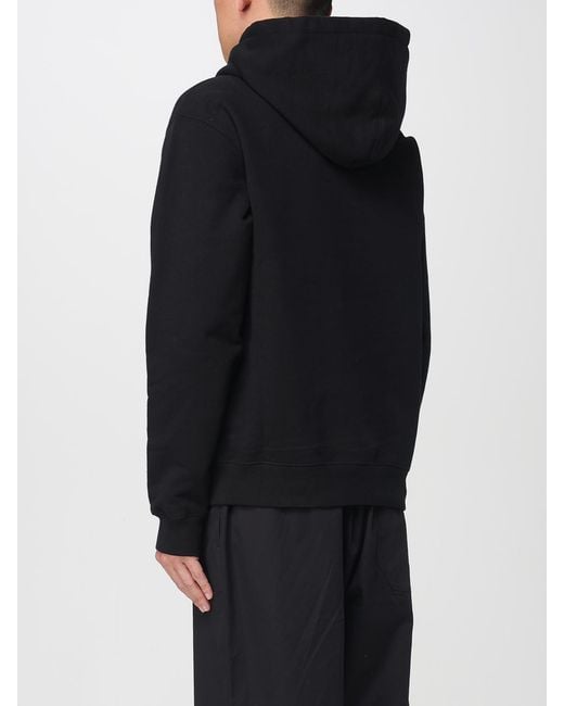 Jil Sander Blue Hooded Sweatshirt With Long Sleeves And Front Detailing for men