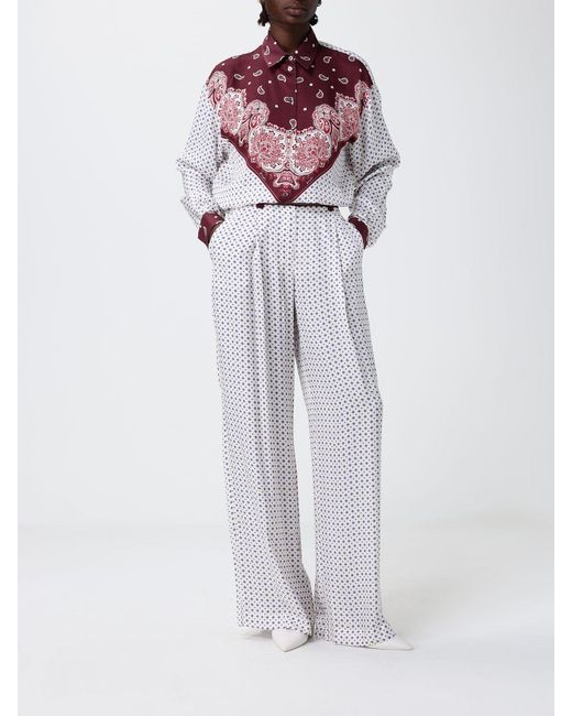 Pinko Multicolor Printed Viscose Palazzo Trousers