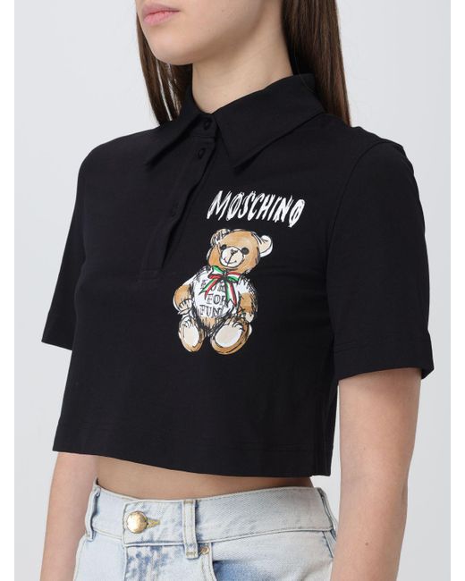 Moschino Couture Black Polo Shirt
