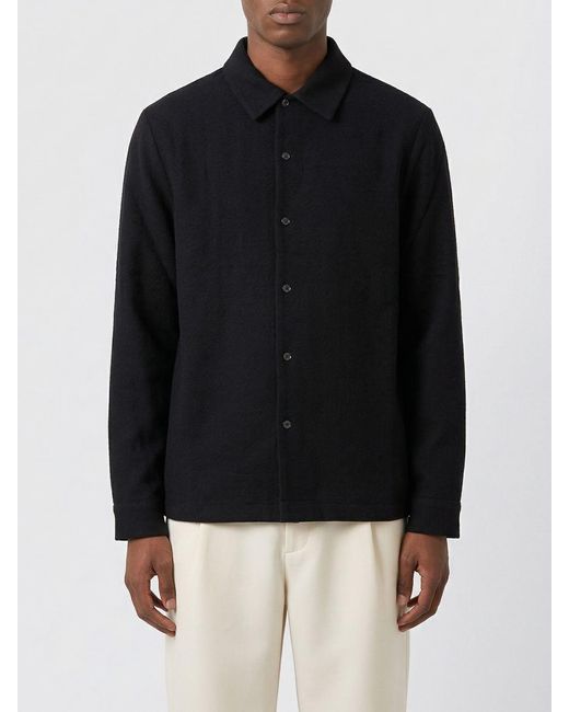 Séfr Black Virgin Wool Blend Shirt for men