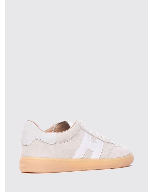 Hogan Pink Cool Leather And Suede Sneakers With Contrast H Logo