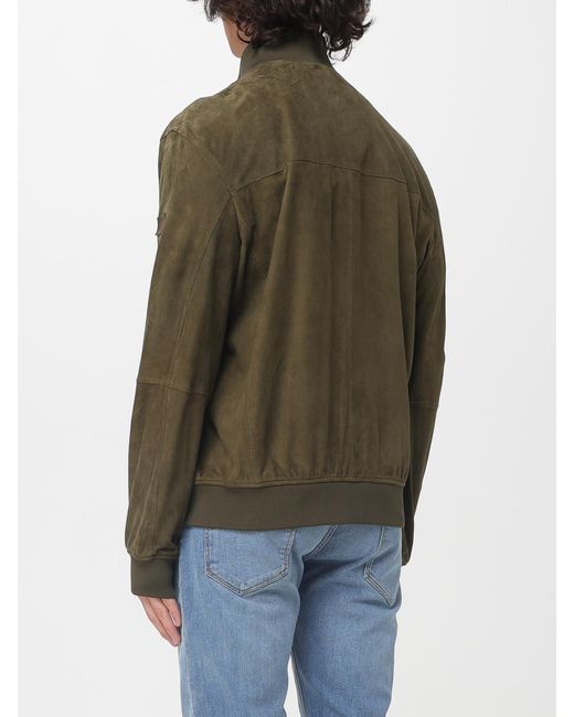 Peuterey Green Suede Bomber for men