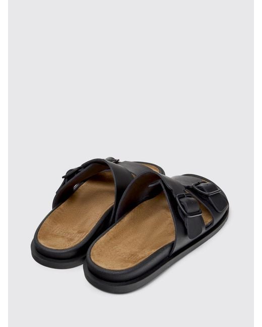 Camper White Lluc Leather Sandals for men