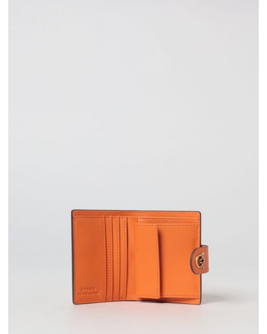 Pinko Orange Leather Wallet