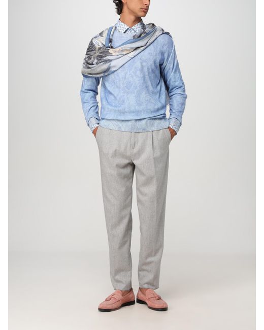 Etro Blue Scarf for men