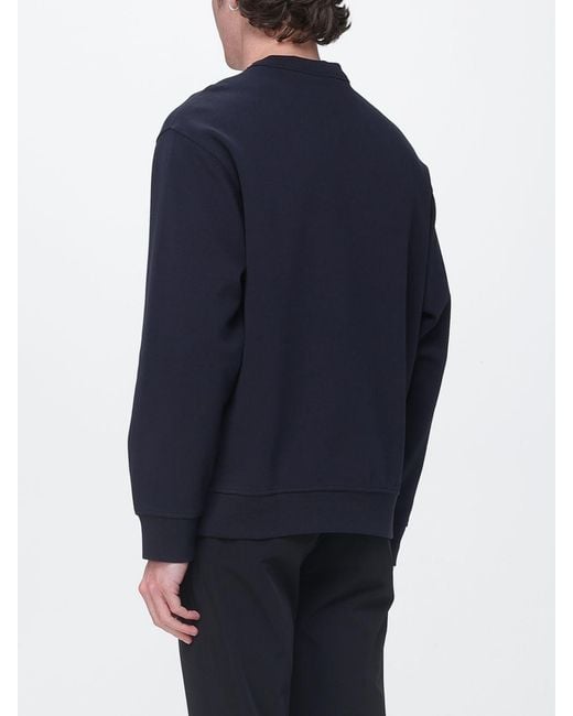 ARMANI EXCHANGE Blue Crew Neck Cotton Blend Sweatshirt With Logo for men