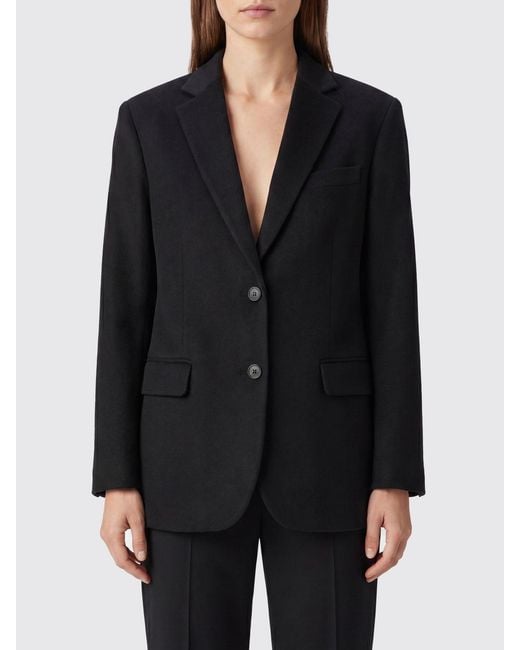 Anine Bing Black Quinn Single-Breasted Blazer
