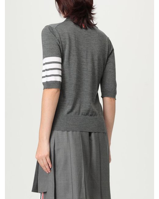 Thom Browne Gray Virgin Wool Polo Shirt