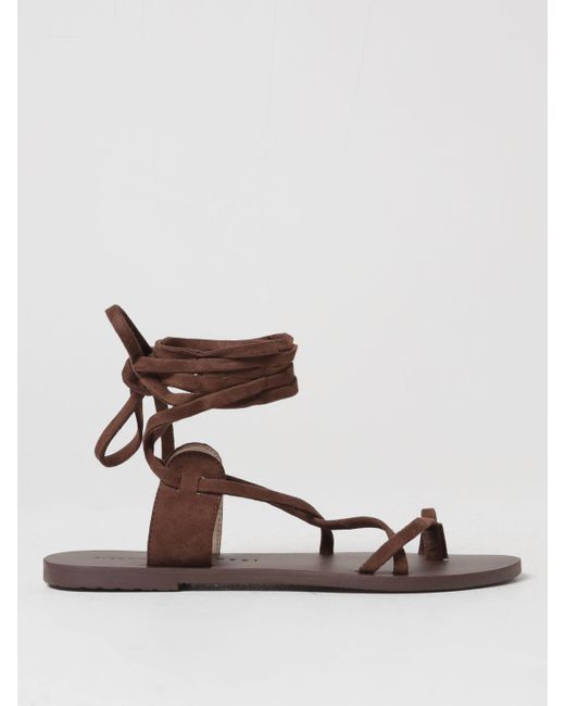 Manebí Brown Flache sandalen