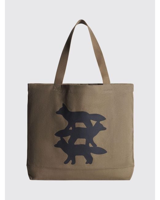 Maison Kitsuné Brown Schultertasche Damen