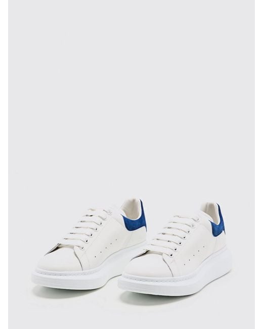 McQueen Blue Oversized Leather Sneakers for men