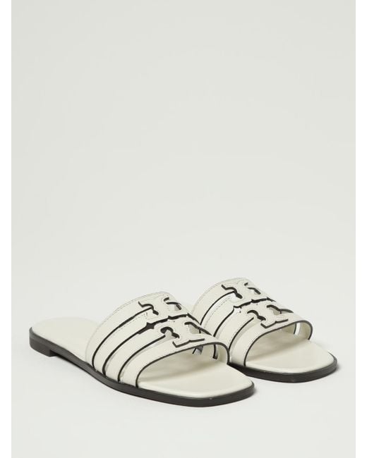 Tory Burch Natural Flat Sandals