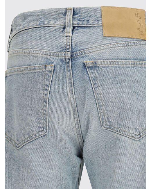 Haikure Blue Cotton Denim Straight Jeans for men
