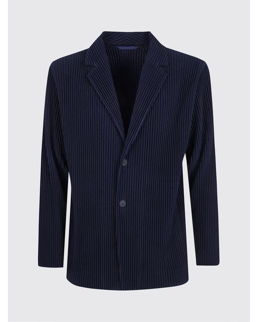 Homme Plissé Issey Miyake Blue Single-Breasted Plissé Blazer Homme Plissé Issey Miyake for men