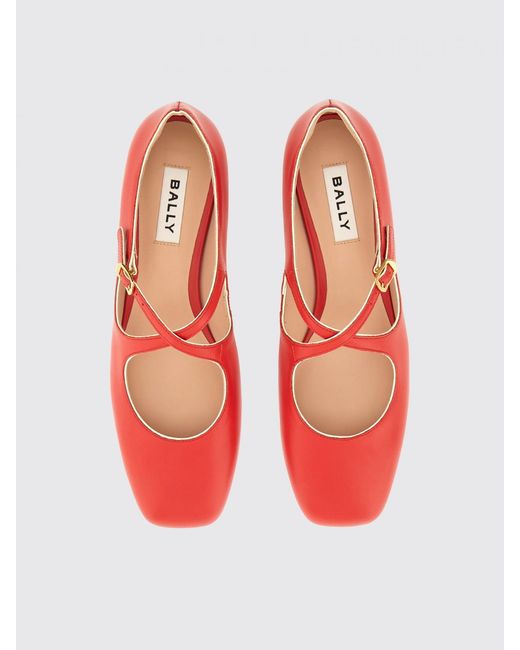 Bally Red Flat Shoes