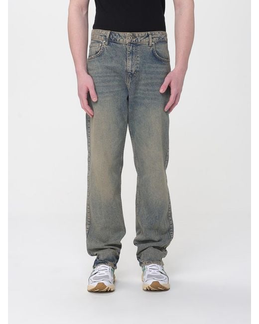 Represent Gray Used Cotton Denim Wide Leg Jeans for men