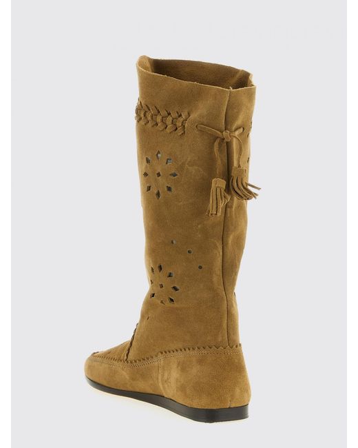Isabel Marant Brown Welky Perforated Suede Boots