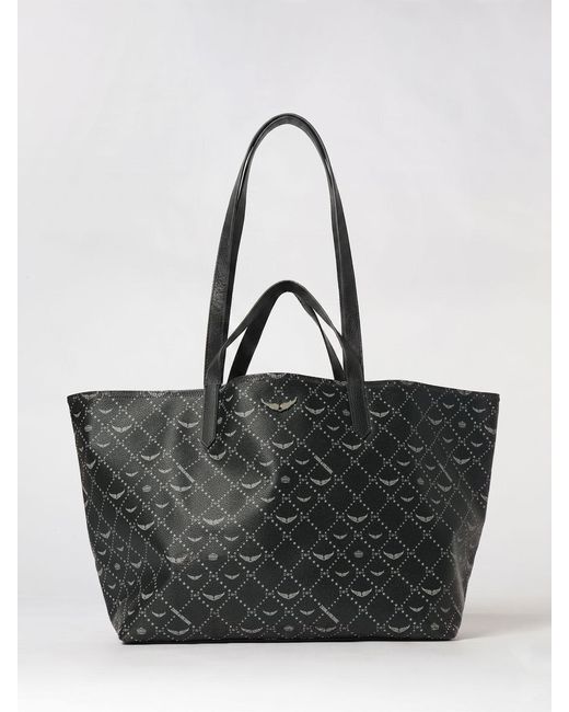 Zadig & Voltaire Black Zadig &Amp Voltaire Z Shopper Xl Monogram Coated Cotton Bag