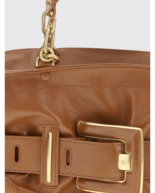 Balmain Brown Anthem Leather Bag