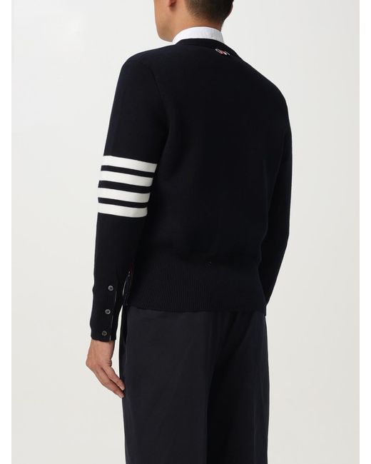 Thom Browne Blue V-Neck Cardigan for men