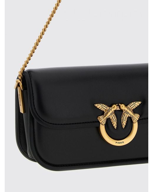 Pinko White Small Love Bag Box Nappa Leather Shoulder Bag