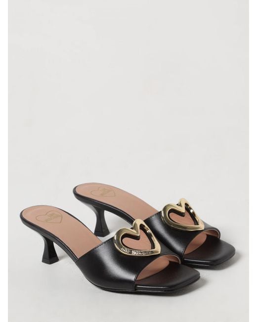 Love Moschino Black Heeled Sandals