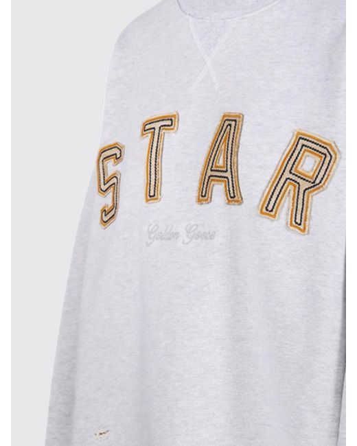 Golden Goose Deluxe Brand Gray Cotton Crewneck Sweatshirt for men