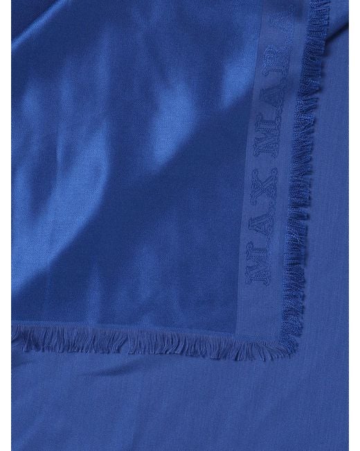 Max Mara Seidenmischschal in Blue für Herren