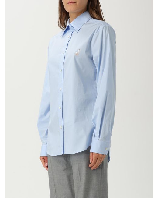 Moschino Couture Blue Classic Cotton Poplin Shirt