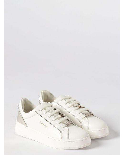 Pinko Natural Iris Leather Sneakers