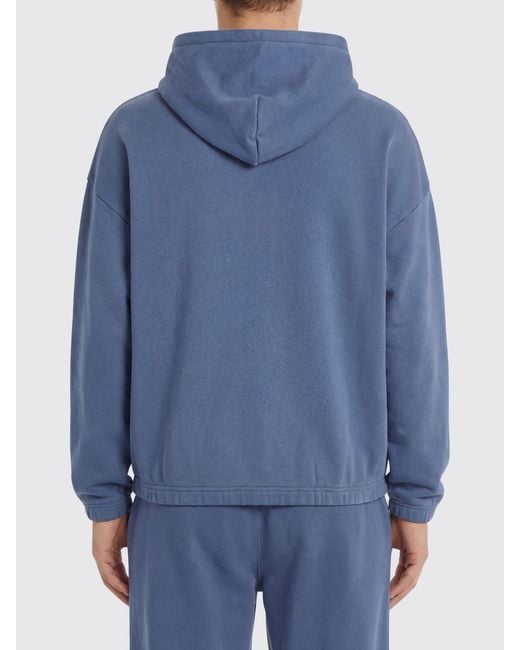 Autry Blue Cotton Hoodie for men