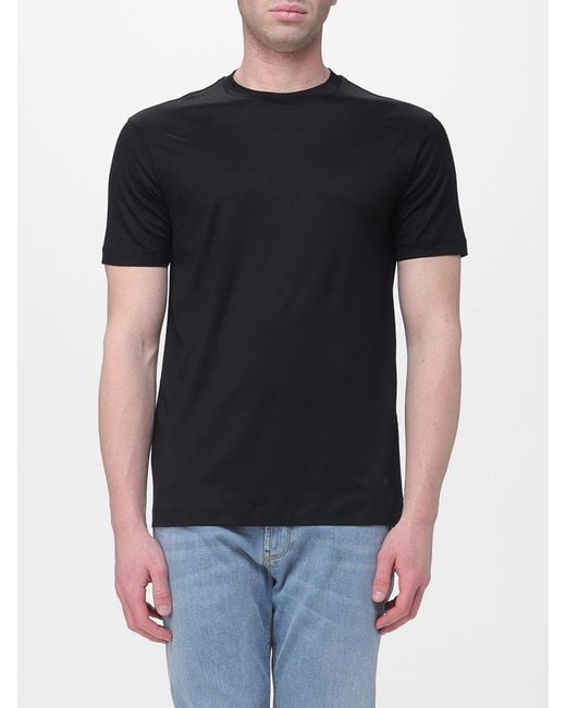 Emporio Armani Black Cotton Blend T-Shirt for men