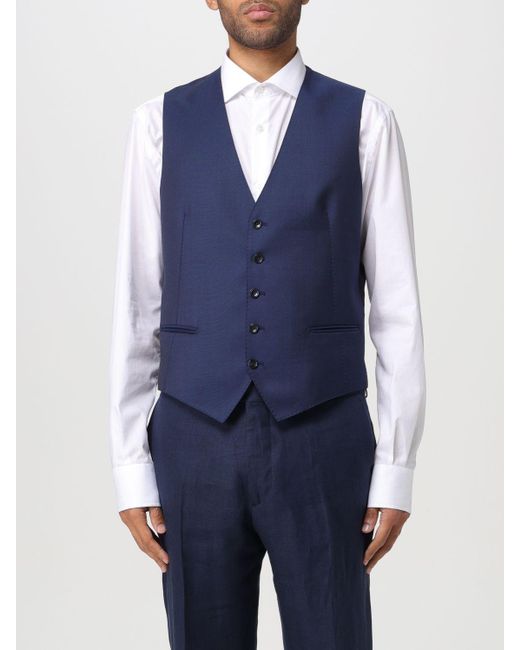 Tagliatore Blue Suit Vest for men